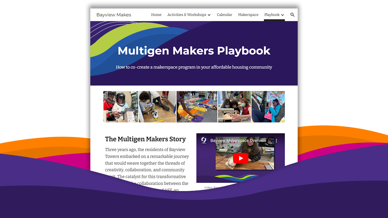 Screenshot of the MultiGen Makers Playbook