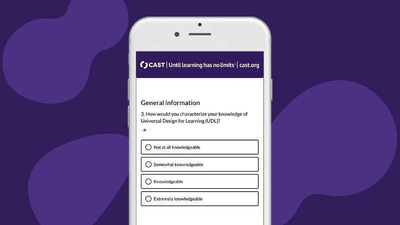 Screenshot of the Transition to Remote Learning survey on a cell phone