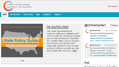 Screenshot of the COLSD web site home page