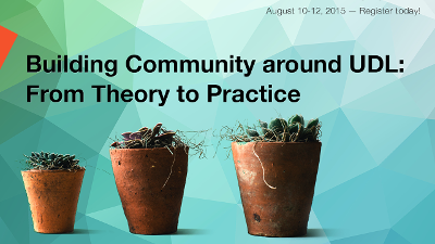 Building Community around UDL: From Theory to Practice