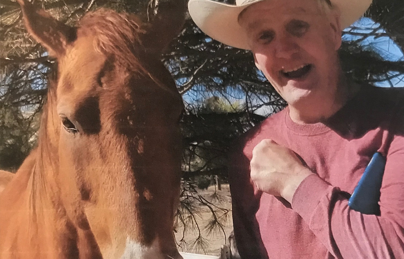 A recent photo of George Patton with his horse