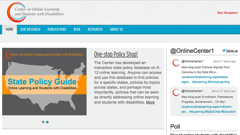 Screenshot of the COLSD web site home page