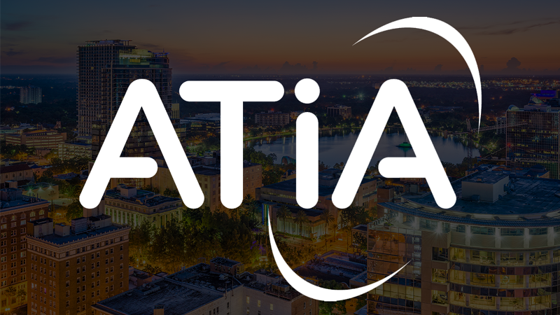 ATIA logo over the background of Orlando, FL