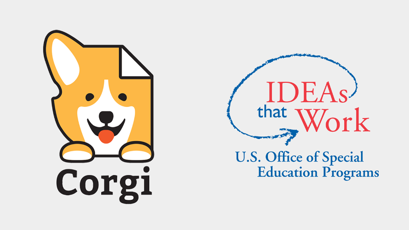 Corgi logo and OSEP logo: IDEAs that work
