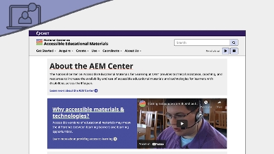 Screenshot of the About the AEM Center webpage
