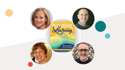 Inclusive Learning 365 book cover and photos of the authors