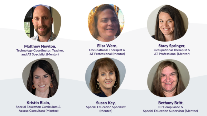 Photos of the six named Joy Zabala Fellows for 2022–2023 with names and titles