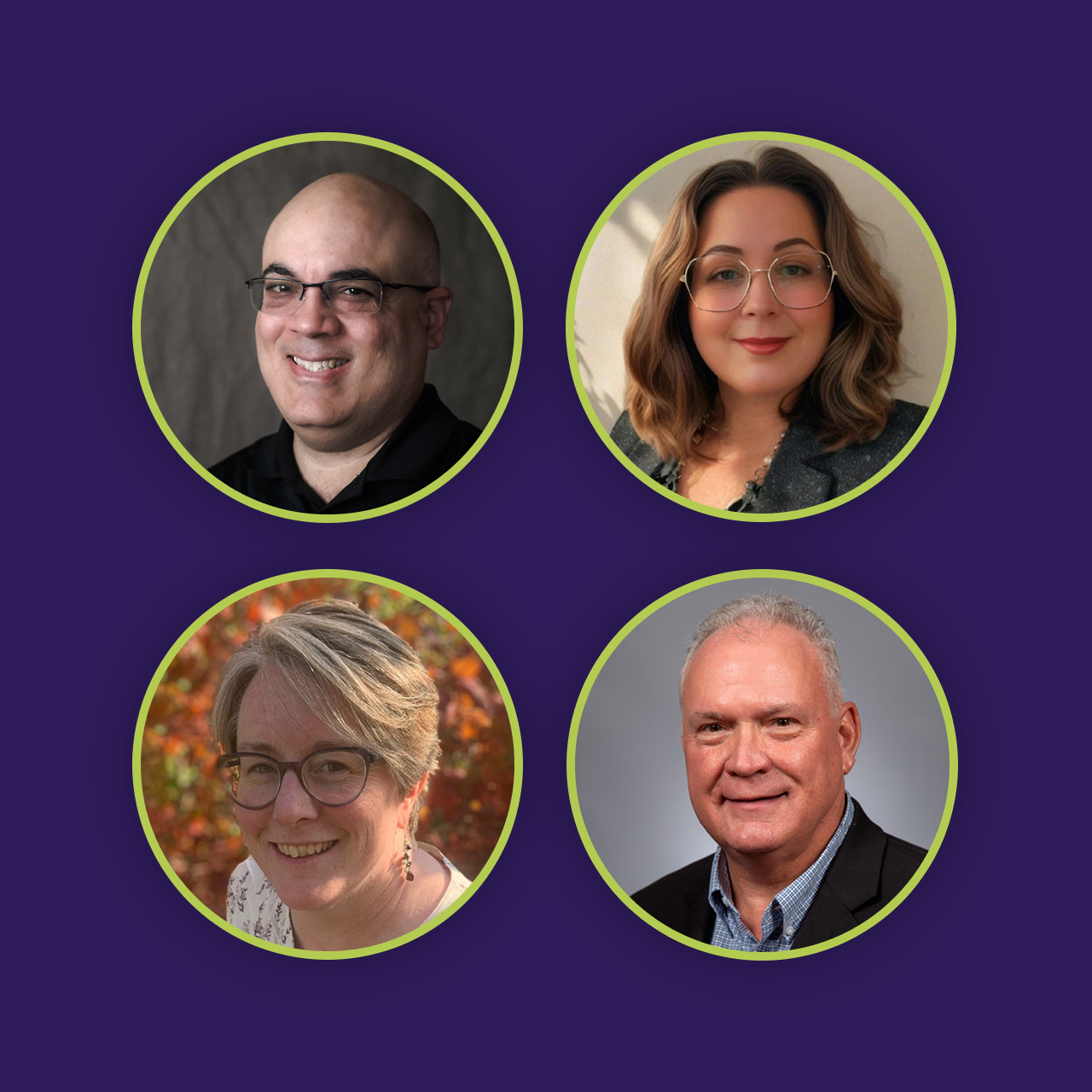 Headshots of all 4 webinar panelists