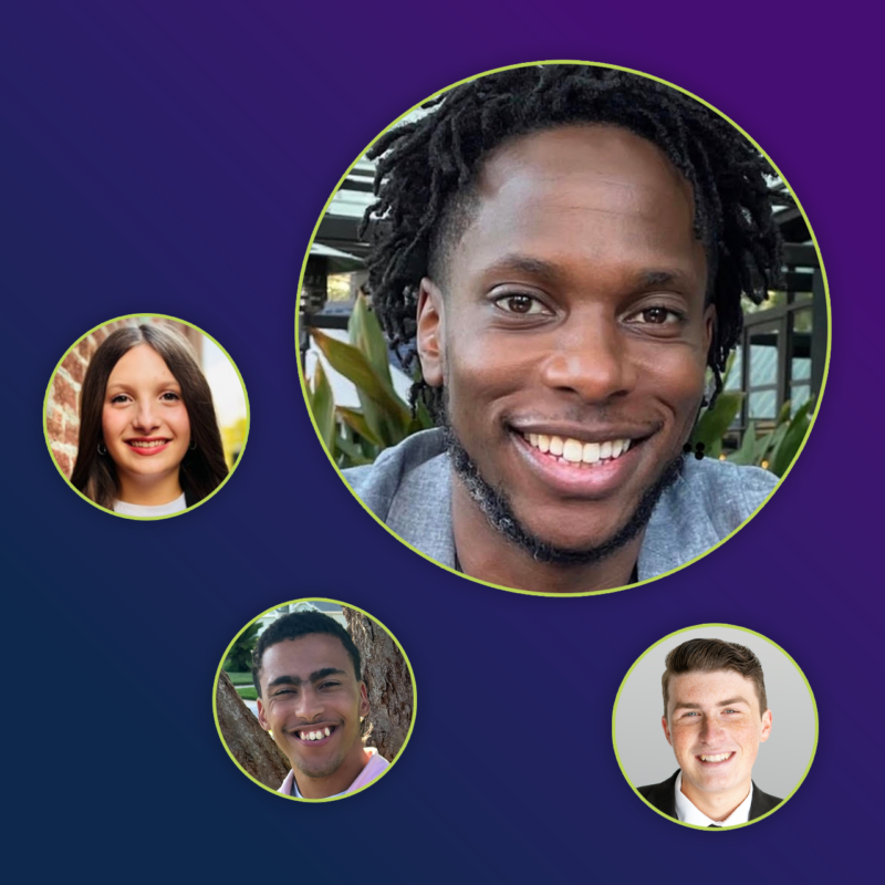 Headshots of Jason Marshall, Mackenzie Gilkison, Otto Lana, and Quincy Arthur