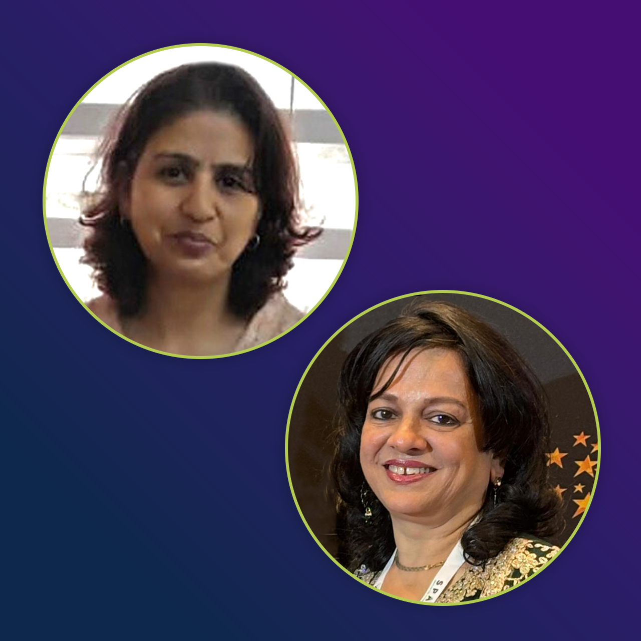 Headshots of Gunjan Tomar and Vineeta Garg